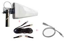 EXTERNAL LOG PERIODIC YAGI ANTENNA FOR INSEEGO MIFI 8000 LTE MOBILE HOTSPOT W/ 30FT CABLE WIDE BAND DIRECTIONAL AERIAL 3G 4G LTE